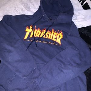 Thrasher blue hoodie